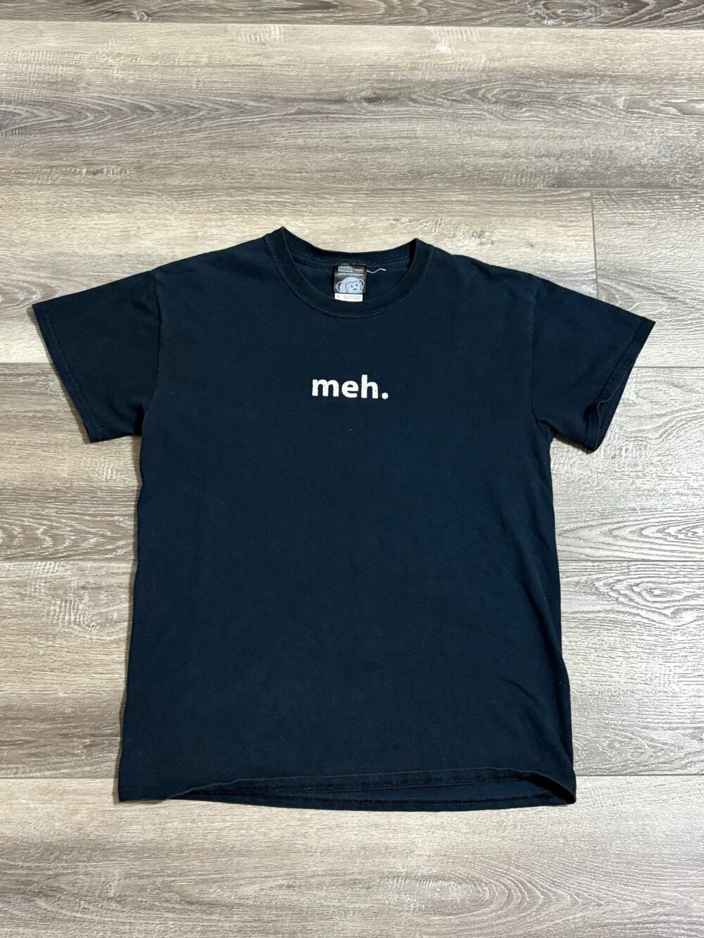 ThinkGeek Black Meh Shirt Retro Y2K Funny Casual Streetwear - Men’s Small